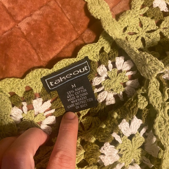 Vintage 90’s crochet knit tank top - Picture 3 of 5